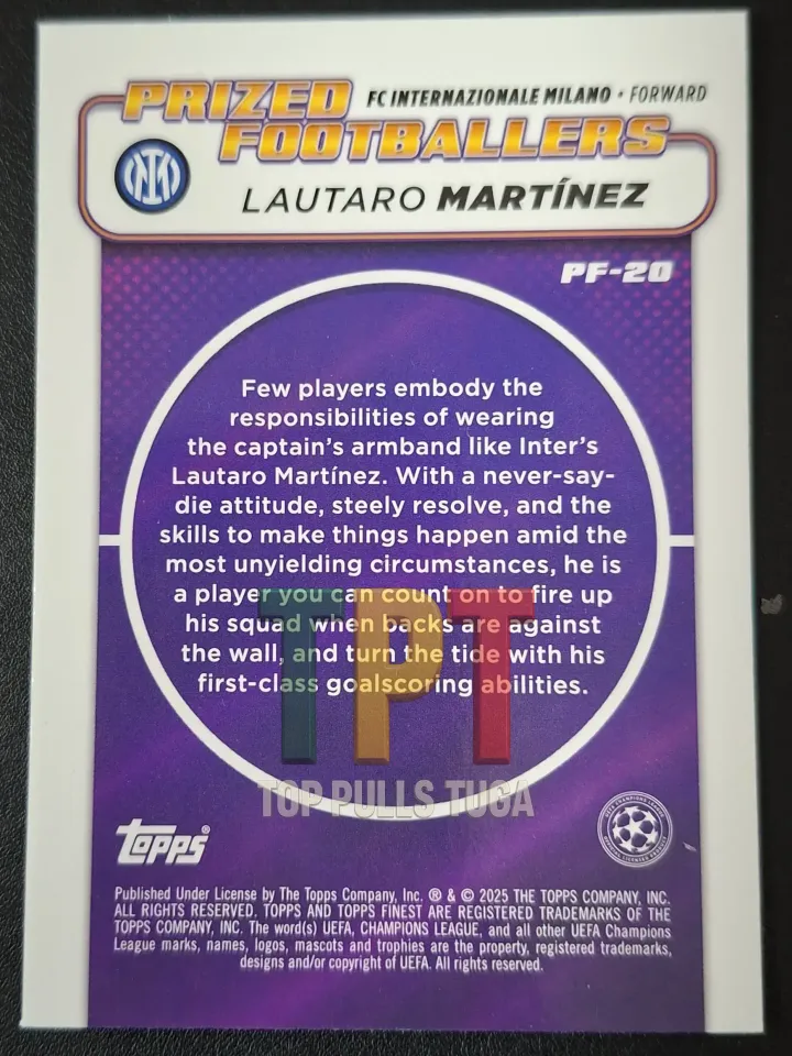 Lautauro Martinez Prized Footballers verso