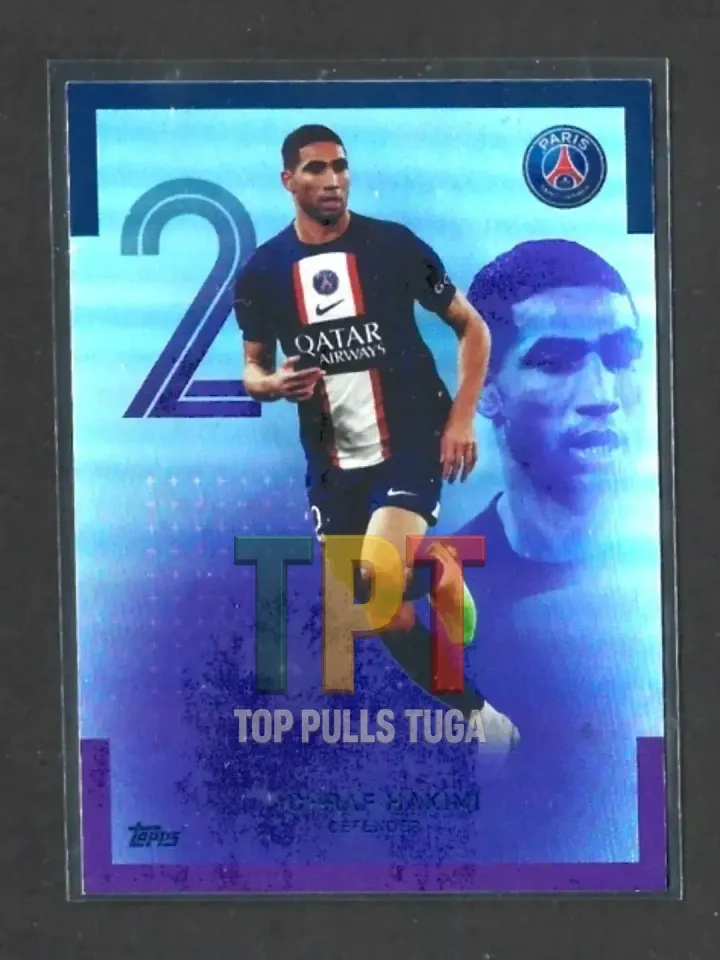 2022-23 Topps Paris Saint-Germain Team Set - Purple /15 #21 - Achraf Hakimi (P00122) frente