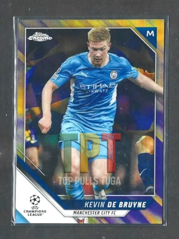 2021-22 Topps Chrome UCL - Purple & Gold Starball Refractor #75 - Kevin De Bruyne (M00024) front