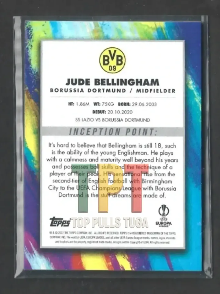 2021-22 Topps Inception UCL - Blue /49 #_JUBE - Succession - Jude Bellingham (D00052) verso