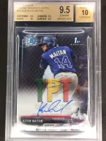 2017 Bowman Chrome Kevin Maitan #CPAKM 1st Bowman Auto frente