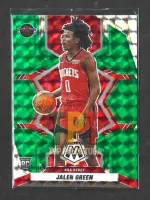 2021-22 Panini Mosaic - Green Mosaic Prizm #262 - NBA Debut - Jalen Green frente