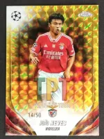 2023-24 Topps Chrome UCC João Neves Gold /50 frente
