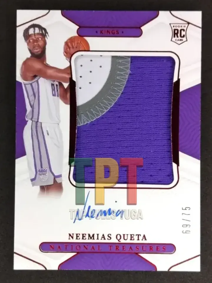 2021-22 Panini National Treasure Neemias Queta RPA /75 frente