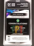 2021-22 Topps Finest UCL Pedro Gonçalves BA-PG Neon Orange Refractor Auto /25 - TAG 10 verso