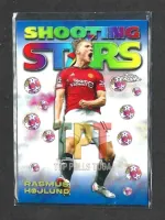 2023-24 Topps Chrome UEFA Club Competitions - 1998 Topps Chrome Shooting Stars #98-10 - Rasmus Højlund frente