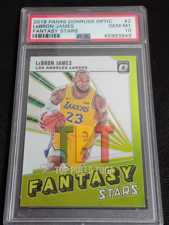 2018 Panini Optic Lebron James Insert Fantasy Stars frente