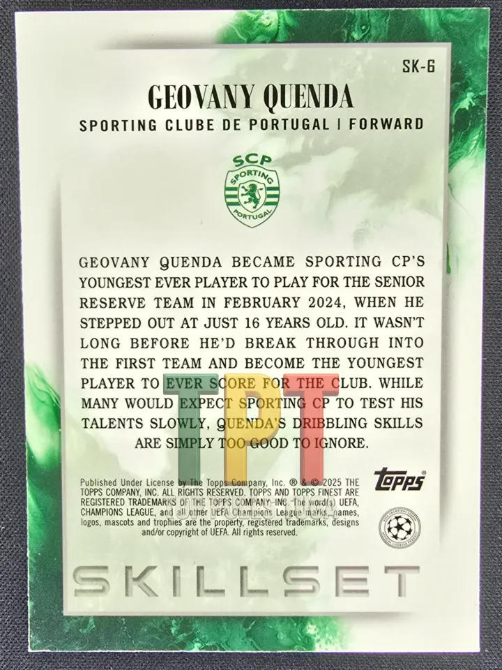 Geovany Quenda RC Skillset verso