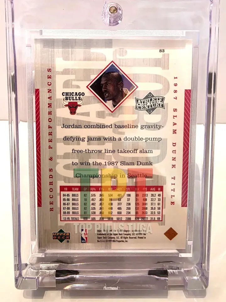 Michael Jordan Upper Deck 1999, Athlete of the Century # 83 verso