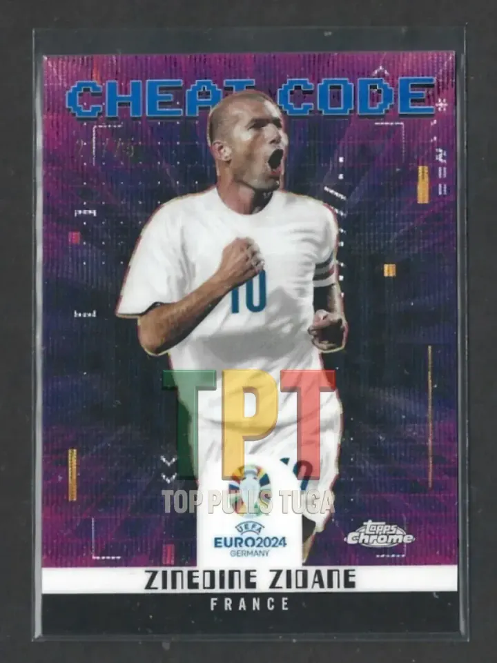 Zinedine Zidane - Cheat Code - Blue Wave Refractor /75 #CC-3 frente