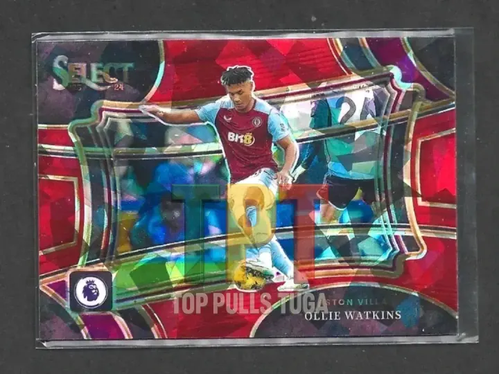 2023-24 Panini Select Premier League - Red Ice Prizm #203 - Field Level - Ollie Watkins (A00028) frente