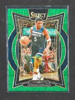 2024-25 Panini Select - Green Mojo Prizm #23 - Concourse - Anthony Edwards frente