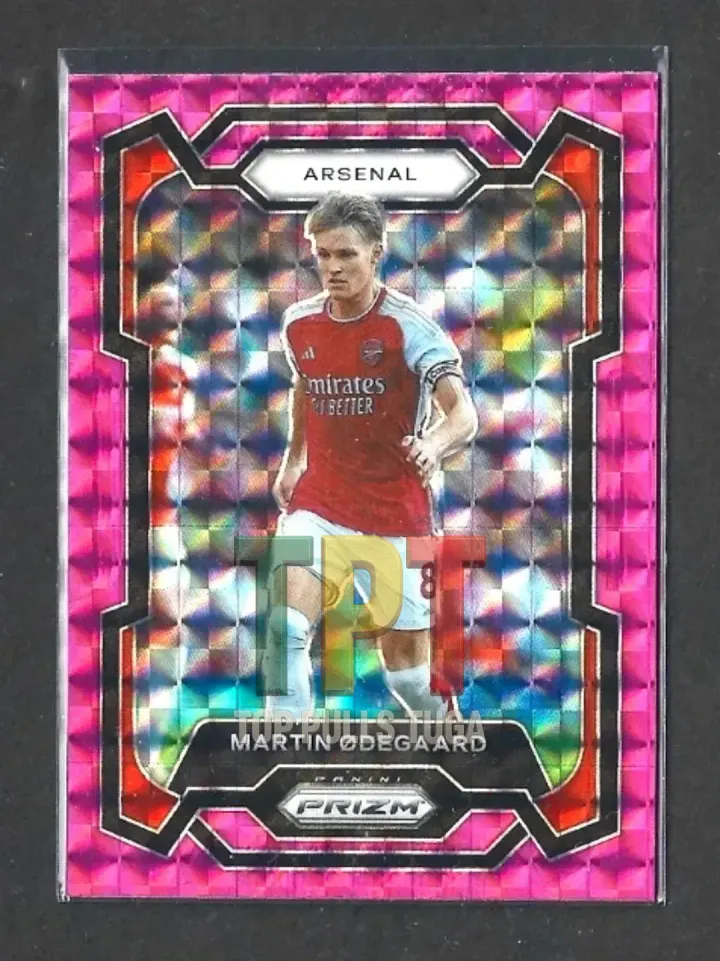 2023-24 Panini Prizm Premier League - Pink Mosaic Prizm #19 - Martin Odegaard (A00086) front