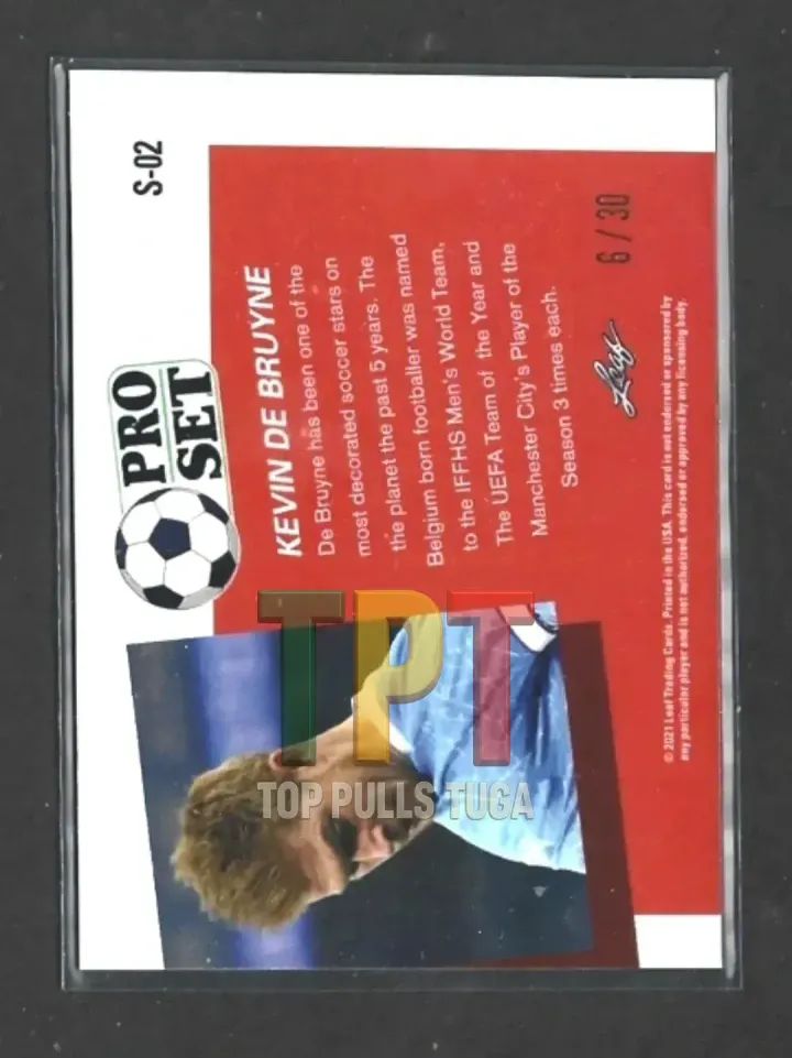 Kevin de Bruyne - Online Exclusive Pro Set Soccer - Pink Wave /30 #S-02 verso