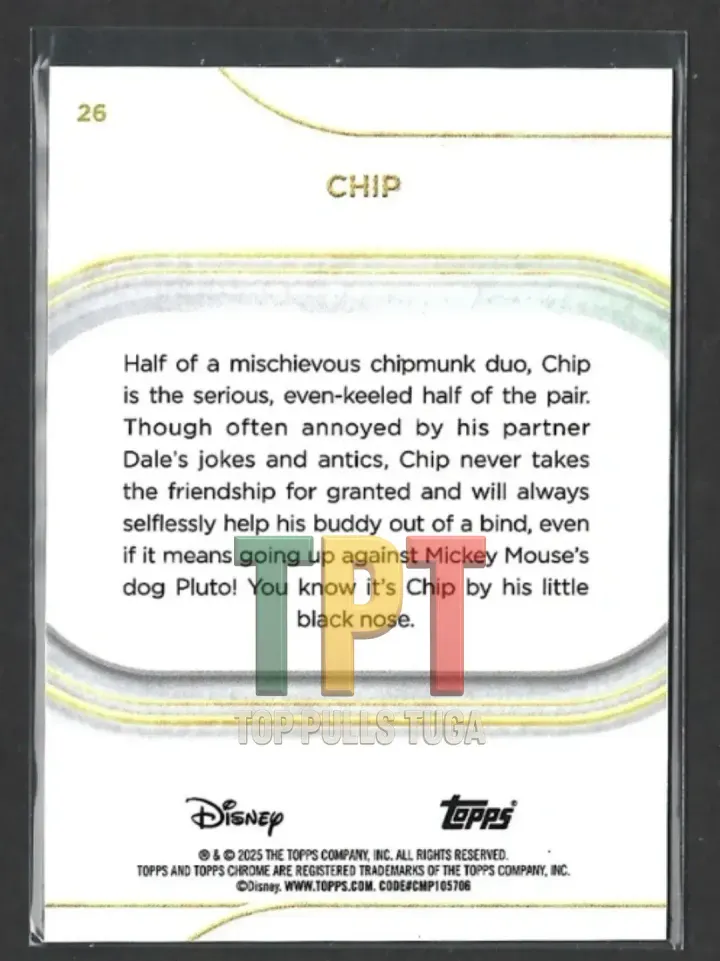 Chip - Gold Mini-Diamond Refractor /50 #26 verso