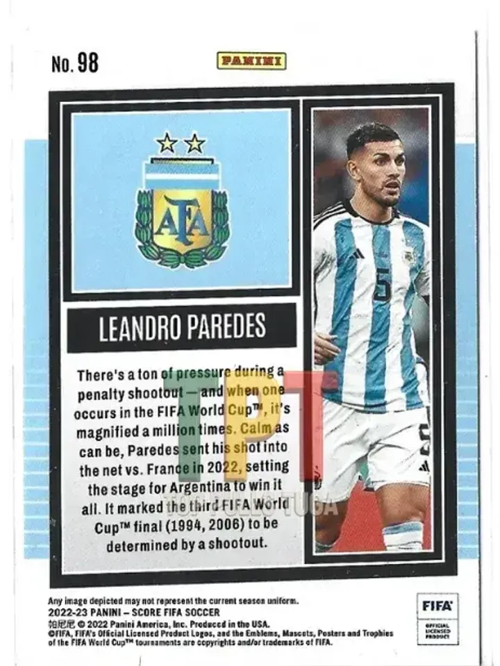 Leandro Paredes - Retail Red Swirl /65 #98 verso