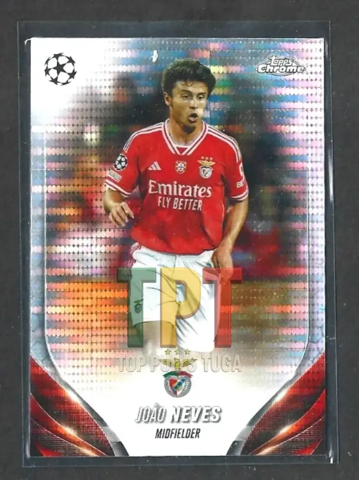 2023-24 Topps Chrome UEFA Club Competitions - Pulsar Refractor #146 - João Neves (B00087) frente