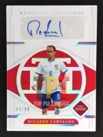 2022 Panini National Treasures Road to FIFA World Cup Qatar 2022 Ricardo Carvalho Auto /99 frente