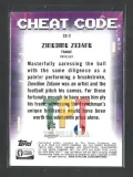 Zinedine Zidane - Cheat Code - Blue Wave Refractor /75 #CC-3 verso