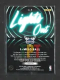 2022-23 Panini Donruss Optic - Lights Out - Red & Gold Wave Prizm /99 #3 - LaMelo Ball verso