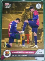 1/1 Ferran Torres & Lamine Yamal Topps Now 071 front