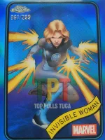 Invisible Woman #/299 Blue Refractor frente