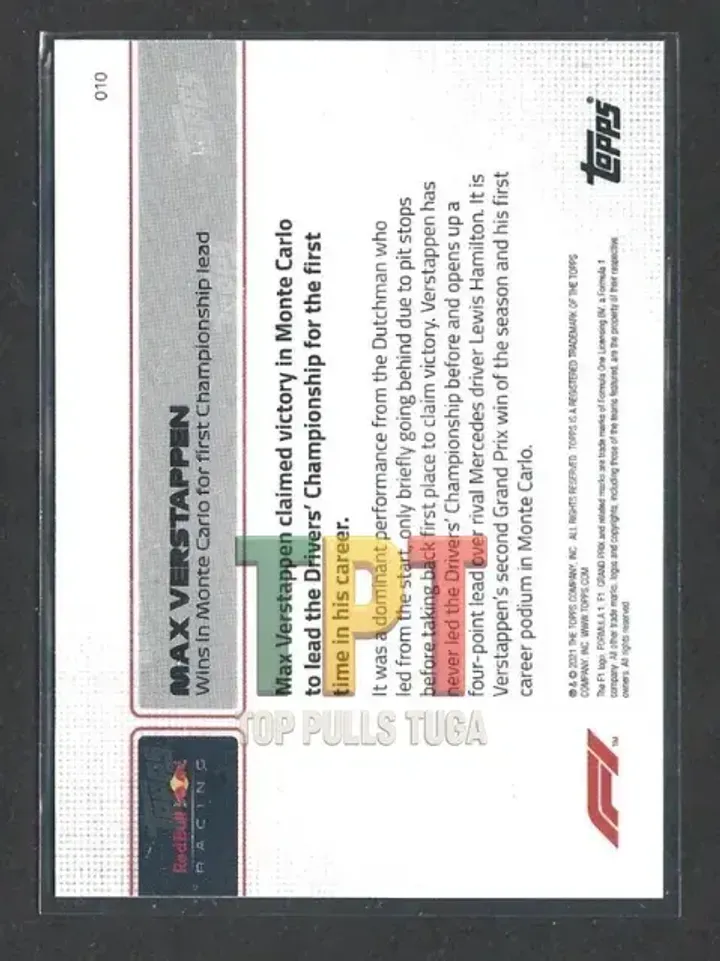 Max Verstappen - /8598 #010 verso