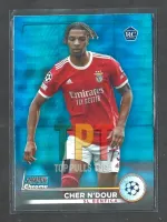 2022-23 Topps Stadium Club Chrome UEFA Club Competitions - Blue Prism Refractor #63 - Cher N'dour frente