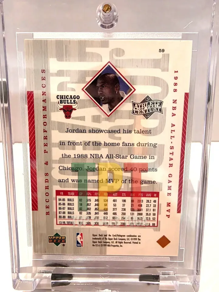 Michael Jordan Upper Deck 1999, Athlete of the Century # 59 verso