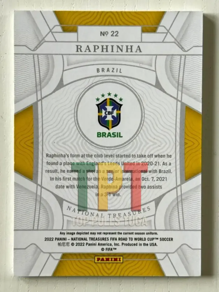2022 Panini - National Treasures - Raphinha /99 verso
