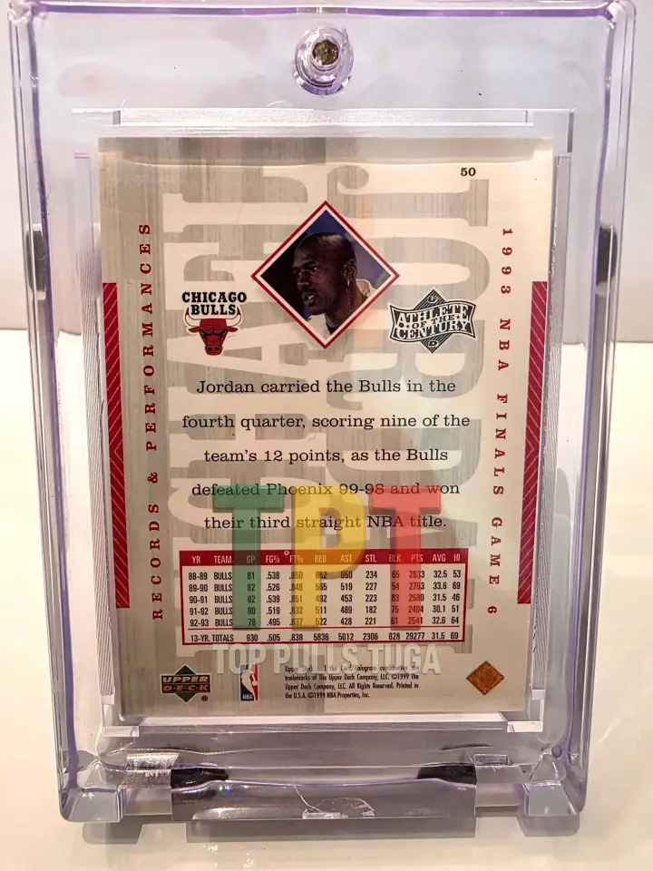 Michael Jordan Upper Deck 1999, Athlete of the Century # 50 verso
