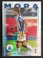 2024-25 Topps Chrome UCC Rodrigo Mora Rookie Card Pulsar Parallel #137 front